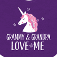 thumbnail image 4 of Inktastic Grammy and Grandpa Love Me Girl Unicorn Girls Baby Bib, 4 of 4