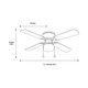 thumbnail image 3 of Ventilador Techo Negro Mate Aspas Negro / Madera Led 42 Malubero Negro, 3 of 5