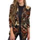 thumbnail image 2 of Pntutb Moda de verano para mujer Color sólido Delgado Manga larga Traje de doble botonadura Chaqueta pequeña Liquidación Pntutb Pntutb-412, 2 of 5