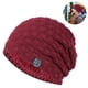 thumbnail image 1 of 1 gorro para hombre, cálido, de invierno, tejido holgado, grueso, con forma de calavera, 1 of 8