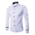 thumbnail image 3 of Camisa Hombre Casual Formal Vestir Slim Fit Strech Rombo Am7, 3 of 7