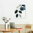 thumbnail image 3 of Nawypu Living room Decor Wall Art - Abstract Plants Leaf Picture Navy Blue and Gray Boho Modern Simple for Bedroom Walls Decoration with Framed, 3 of 5