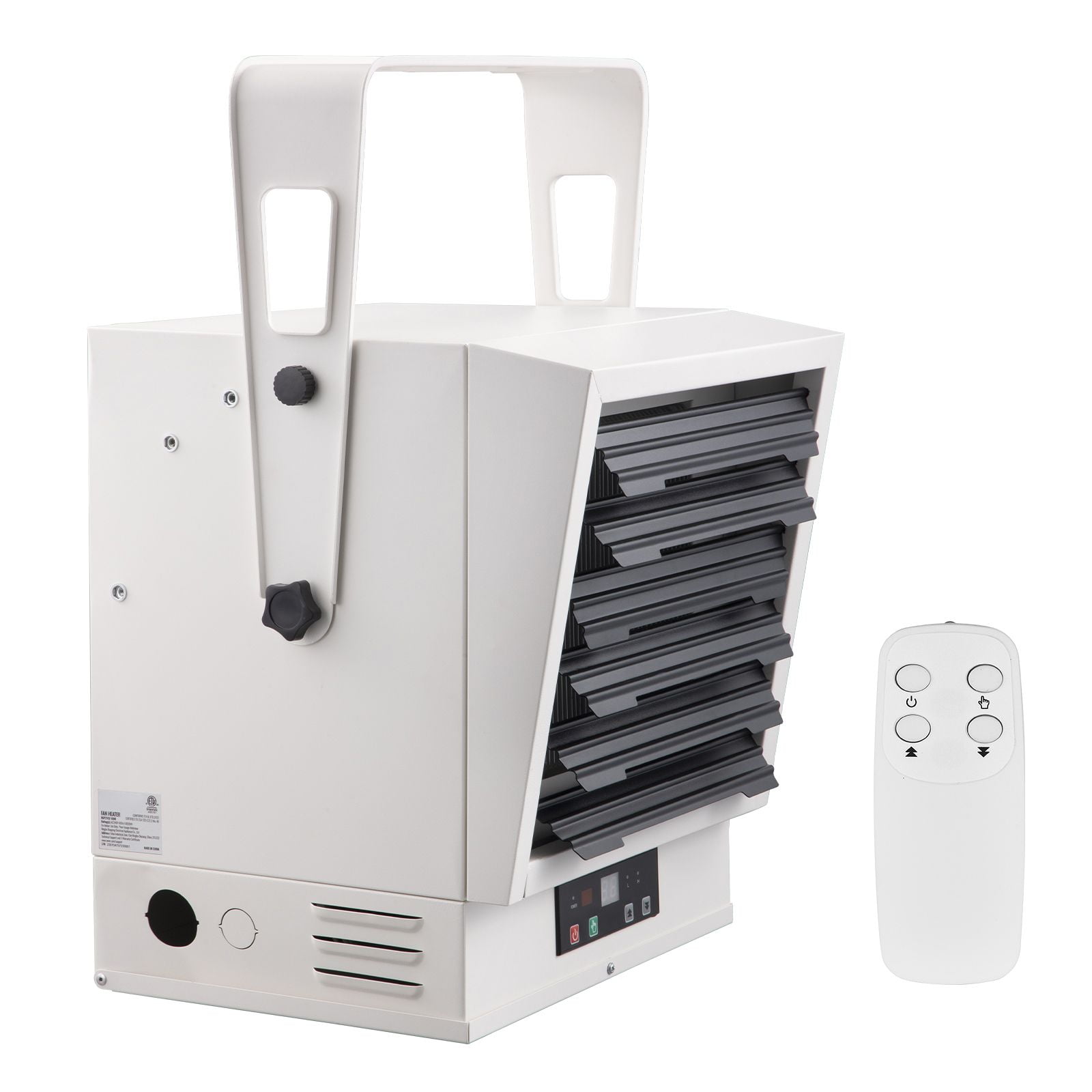 Electric Garage Heater 10000-Watt Digital Fan-Forced Wall/Ceiling Mount Shop Heater with Remote Control Overheat Protection Hardwired Heater with 9-Hour Timer Ideal for Workshop ETL Listed