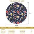 thumbnail image 3 of Pioneer Flower Floral Print Pattern Round Tablecloth 60 X 60 Inch, Wrinkle Resistant Wipeable Table Cloth for Kitchen Dining Picnic Patio Party, 3 of 6