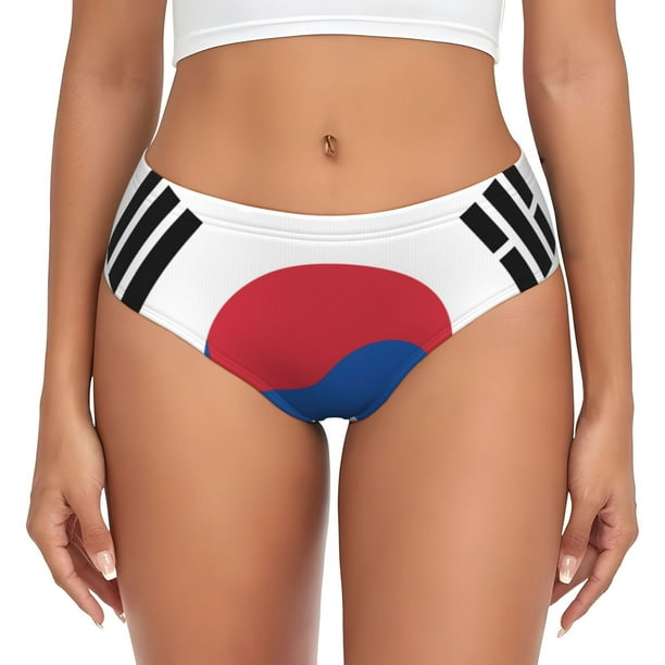 Fotbe Korea Calzones Estampados para Mujer – Ropa Interior de Algodón, Cómoda, Suave y Elástica-Small