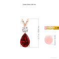 thumbnail image 4 of ANGARA Lab Grown 1.7 Ct Ruby Teardrop Pendant with Lab Diamond for Women in 14K Rose Gold (Size-9x6mm) | July Birthstone, Birthday, Anniversary, Jewelry Gift for Women | Lab-Grown Ruby Necklace, 4 of 9