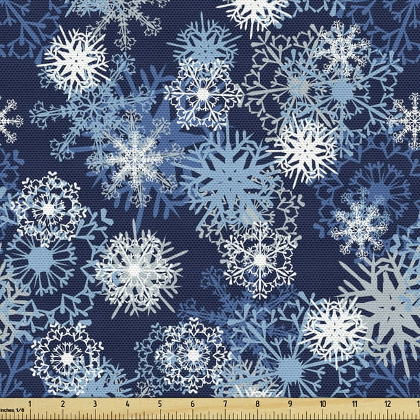 Winter Fabric by the Yard Upholstery, Various Different Ornate