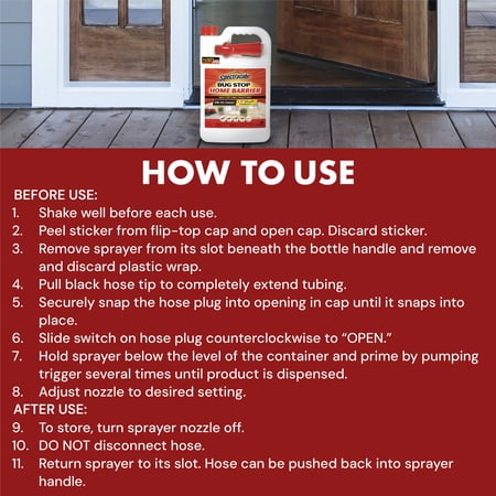 Spectracide Bug Stop Home Barrier, Ready-to-Use Indoor Plus Outdoor Insect Control, 1 Gal.