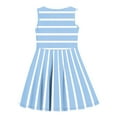 thumbnail image 5 of Ashirexll Summer Dresses for Teens, Girls Dresses Size 10-12, Girls' Summer Dress for 3-14 Casual Sleeveless Round Neck Dress Striped Style Waist Cinched Children's Dress, 5 of 7