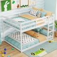thumbnail image 6 of Costway Full Over Full Bunk Bed with Full-length Guardrails & Integrated Ladder White, 6 of 10