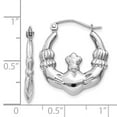 thumbnail image 3 of 14K White Gold Earring Shrimp Creole Women'S 13 mm 3, 3 of 3