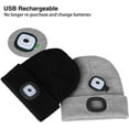 thumbnail image 2 of Morttic LED Beanie Hat with Light,USB Rechargeable Light Up Hat with Adjustable Brightness,Ultra Soft Material, 2 of 12