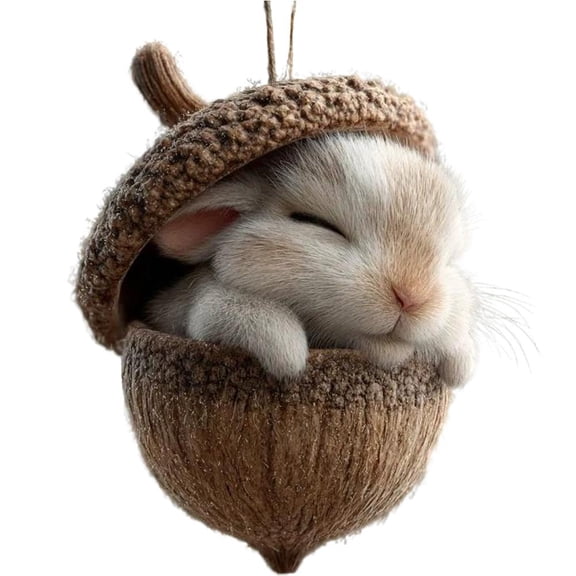 Christmas Ornaments, Forest Animal Acorn Acrylic Hanging Pendants, Tree Decor, 1 PCS