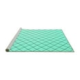thumbnail image 2 of Ahgly Company Machine Washable Indoor Rectangle Solid Turquoise Blue Modern Area Rugs, 5' x 8', 2 of 4