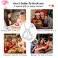 thumbnail image 7 of APSVO 18K White Gold Plated Love Heart Initial Butterfly Necklaces for Women Girls CZ S925 Sterling Silver Letter H Pendant Weddinen Birthday Jewelry Gifts Ideas Mom Wife Teen Kids Tween Preteen Age, 7 of 7