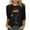 Black-1, variant on Womens Christmas Shirts Plus Size 3/4 Sleeve Tunic Tops Funny Reindeer Print Graphic Tees Holiday Casual Round Neck Loose Blouse Black M
