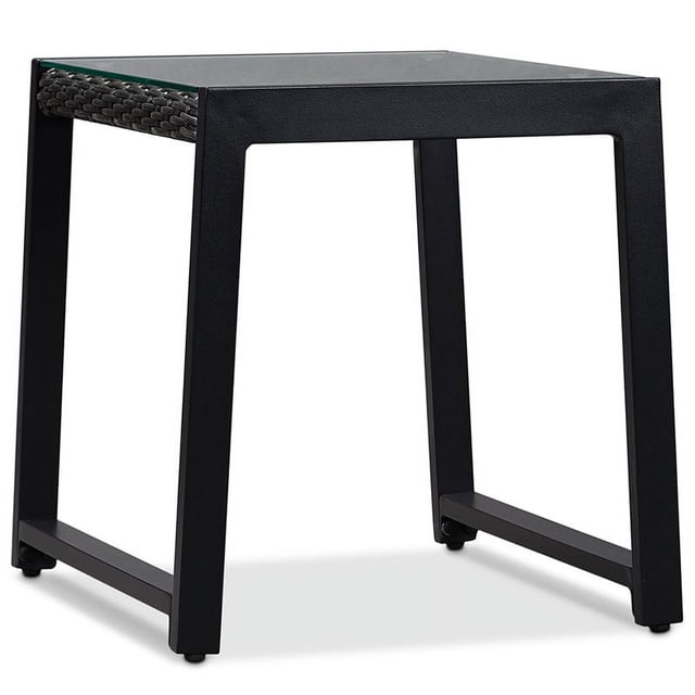 Real Flame Table d'Appoint en Aluminium pour Patio en Noir (Ensemble de 2)