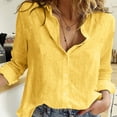 thumbnail image 1 of Camisas con botones para mujer camisa de manga larga con solapa de Color sólido camisa de algodón para mujer FLhrweasw Nuevo, 1 of 7