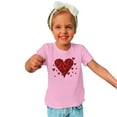 thumbnail image 3 of Elainilye Fashion Toddler Clothes Boys Girls Cotton T-shirt Valentine's Day Print Tee Round Neck Short Sleeve Top Sizes 3-10Y,Pink, 3 of 5