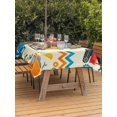 thumbnail image 3 of Outdoor Tablecloth with Umbrella Hole for Patio/Picnic/Party/Camping, Yellow Cartoon Truck Waterproof Table Cloth Rectangle Table Cover Washable, Cute Engineering Vehicle (54"x 80"), 3 of 8