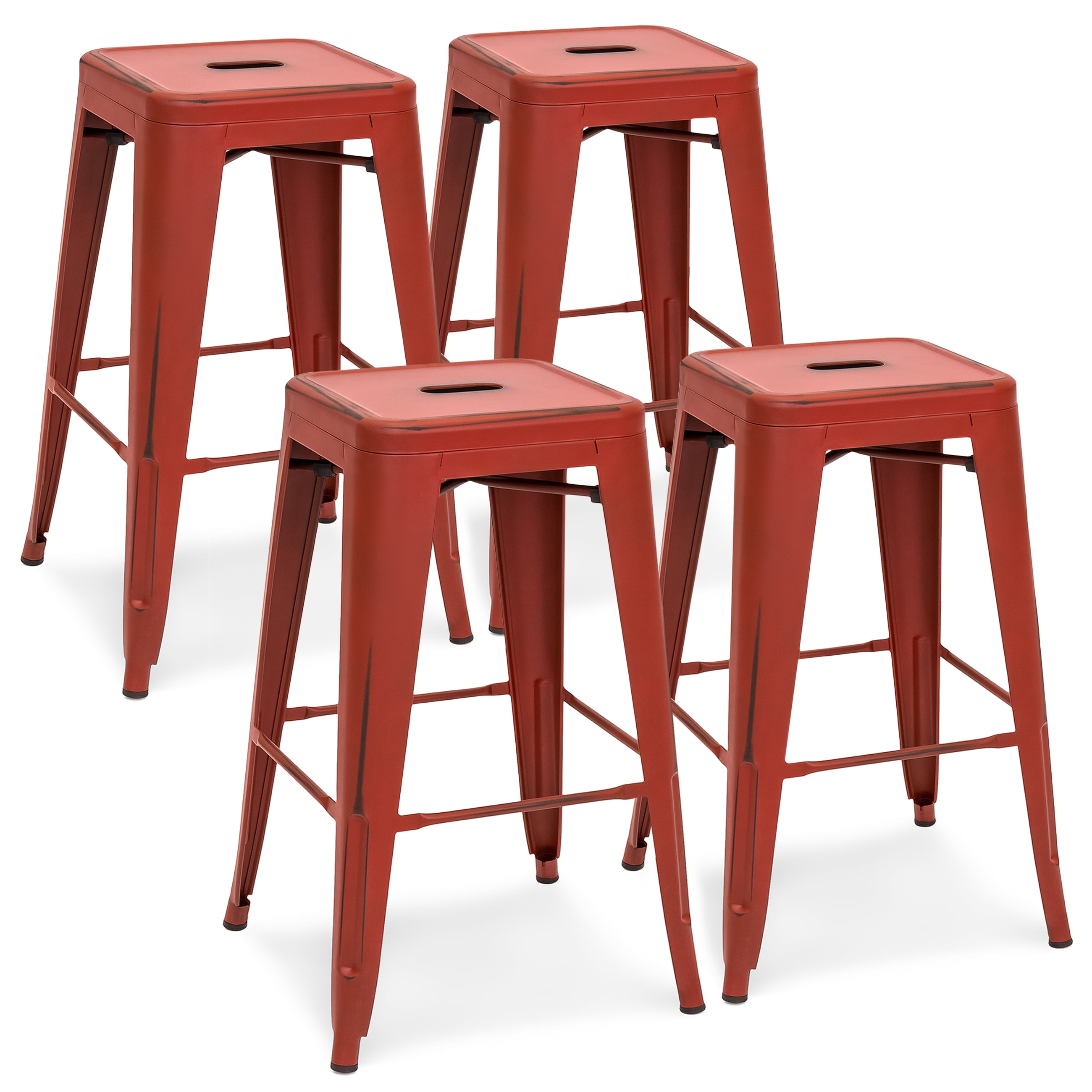 Best Choice Products 24in Set of 4 Stackable Modern ...