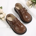 thumbnail image 7 of Rexoro Girls School Loafers Premium PU Leather Double Buckle Wedding Flats Dress, 7 of 7