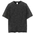 thumbnail image 3 of Men's Washed T Shirt Summer vintage Casual T-shirt  Loose TShirts Women Black Acid Wash Y2k Short Sleeve Hip Hop Streetwear Tees, 3 of 8
