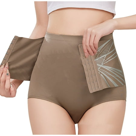 Fancifize Women High Waist Shapewear Panties Cooling Silk Tummy Control Panties Summer Breathable No Show Underwear