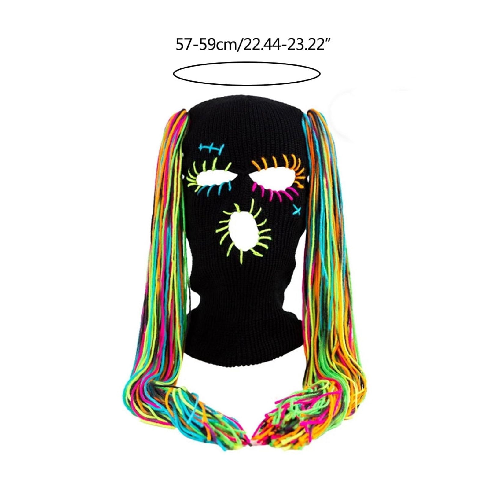 Knit Hat Full Face Ski Decoration Winter Caps Knitted Hats Pranky Photograph Props for Adults Women