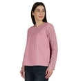 thumbnail image 3 of Moomaya Victorian Style Lace Top For Women Long Sleeves Casual Plain Tunic, 3 of 7