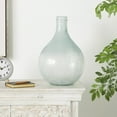 thumbnail image 2 of DecMode 17" Handmade Frosted Spanish Bottle Recycled Glass Vase, 2 of 11