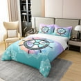 thumbnail image 2 of Erosebridal Rudder 100% Cotton Duvet Cover Full, Boho Flower Bedding Set, Colorful Mandala Starfish Crab Ocean Animal Comforter Cover, Summer Exotic Ombre Geometric Quilt Cover, Blue Purple, 2 of 6
