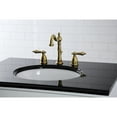 thumbnail image 2 of Kingston Brass KB1977AL Heritage Widespread Bathroom Faucet with Brass Pop-Up, Brushed Brass, 2 of 5