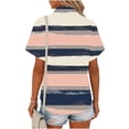 thumbnail image 5 of Blczomt Dressy Women Tops Under $10 Button Down Trendy Pink Blouse Color Block Cute 2026,S, 5 of 6