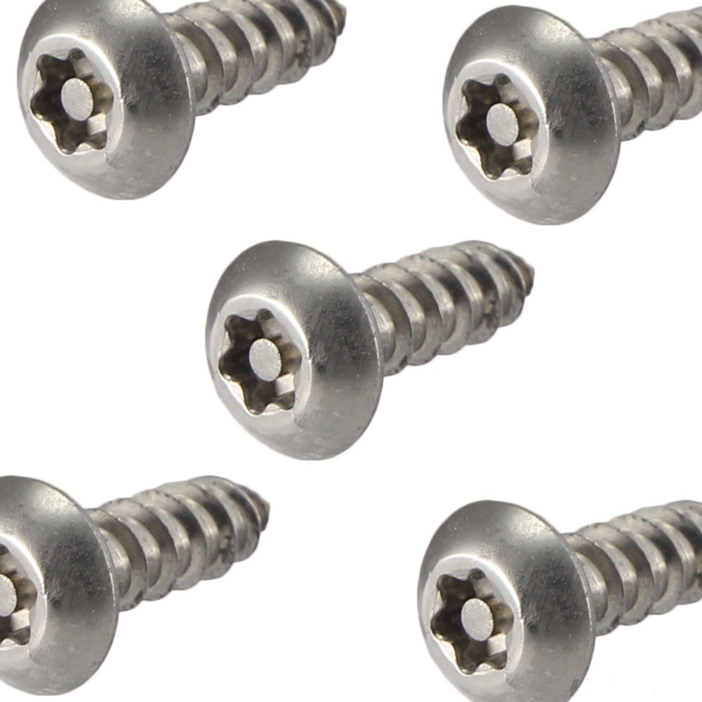 Fastenere Torx Security Sheet Metal Screws - #12 x 2" (25-Pack) Button Head, Tamper-Resistant, Anti Theft Stainless Steel Screws for Higher Level of Safety & Secure Fastening Solution