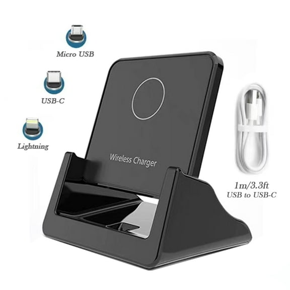 Fast Wireless Charger, 15W Max Wireless Charging Stand, Universal Android Phone Holder Pad, for iPhone 17/16/15/14, Samsung S25/S24/S23