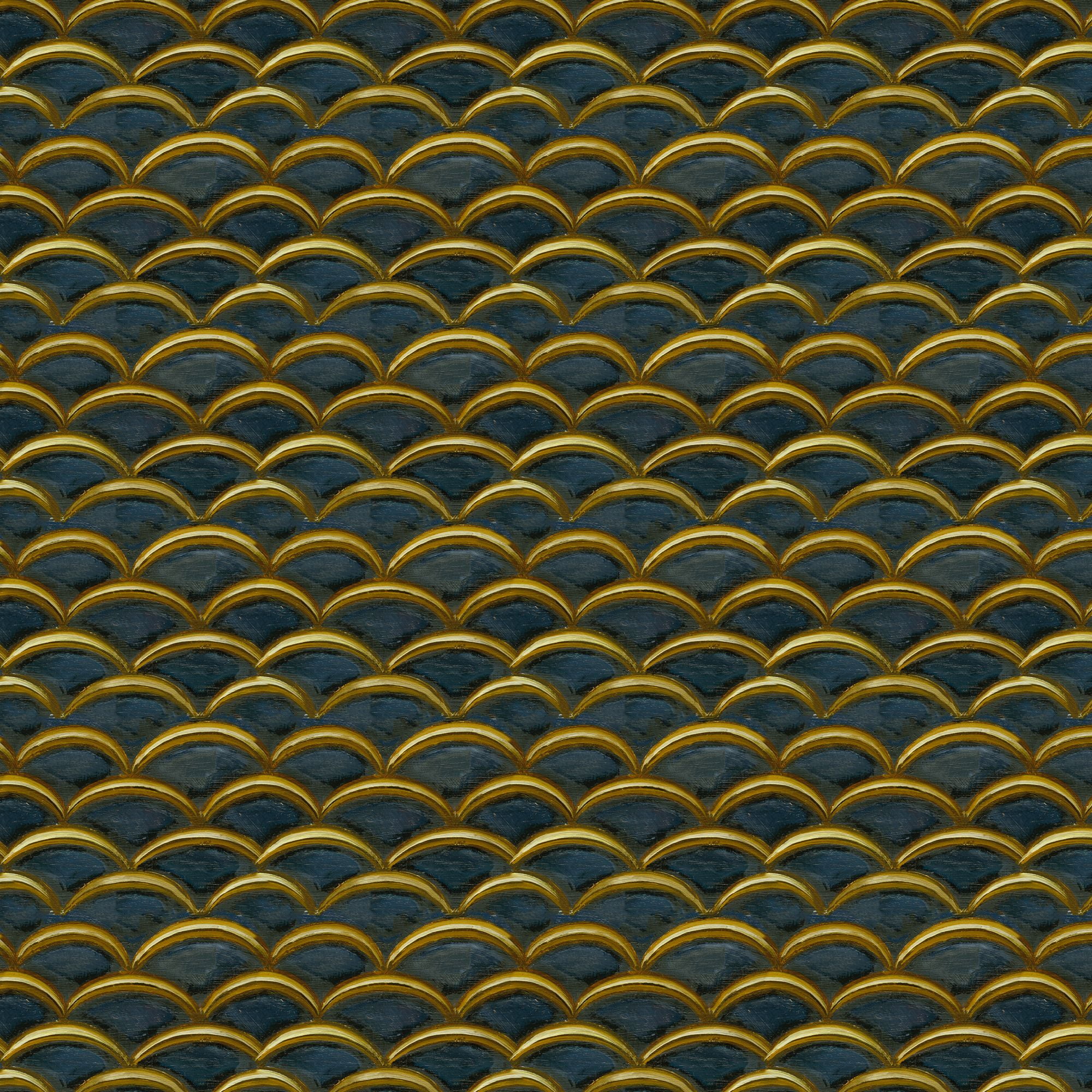 (2 pack) David Textiles, Inc. 44" x 1 Yard Cotton Forever Fashion Gilded Scallop Precut Sewing & Craft Fabric, Gold