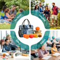 thumbnail image 6 of FORMRS Insulated Lunch Bag for Work School Unisex Large Capacity Cooler with Shoulder Strap, Plants and River, 6 of 6