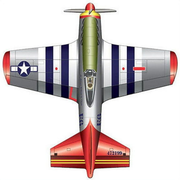 WindNSun FlightZone 53" Nylon Kite - Mustang Airplane