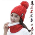 thumbnail image 2 of Guardurnaity Gorros de punto de invierno de marca, gorros gruesos y cálidos para mujer, gorro de punto para mujer, gorro con letras, gorros, conjuntos para Sombreros rojo Guardurnaity PS12782-01, 2 of 6