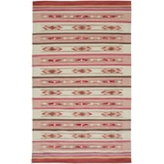 Galvin Navajo Style Serape Kilim Rug, Chili Pepper Red/Goldenrod, 4ft x 6ft