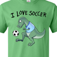thumbnail image 4 of Inktastic I Love Soccer-Dinosaur in Blue T-Shirt, 4 of 5