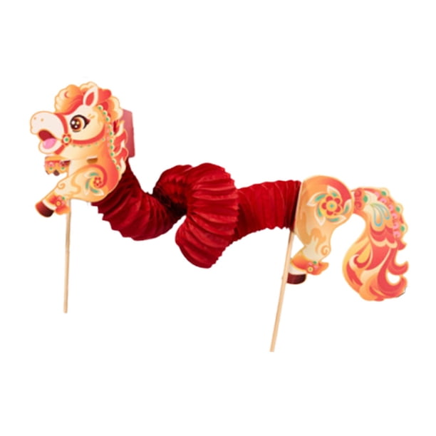 Kit de material de bricolaje para caballos del Festival de Primavera, juguete artesanal de papel hecho a mano para el Año Nuevo Chino color aleatorio