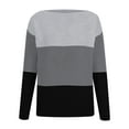 thumbnail image 6 of Dgankt Fall Sweaters Knitted Sweater with Contrasting Color Splicing Round Neck Long Sleeved Pullover Top,Size S-3XL, 6 of 9