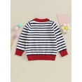 thumbnail image 4 of Bagilaanoe Toddler Baby Girl Boy Knitted Sweater Long Sleeve Striped Pullover 3M 6M 12M 24M 3T Kids Warm Jumpers Tops Fall Loose Knitwear, 4 of 8