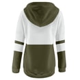 thumbnail image 5 of Mujeres Casual Pullover Patchwork Botón Abajo Sudaderas Con Cordón Manga Larga Con Capucha Bolsillo Blusa Tops Sudaderas Fridja ghj987+6704, 5 of 5