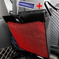 thumbnail image 5 of Leather Car Storage Bag - Hanging Folding Trash Can with Artificial Diamonds - Rear Shelf Box for Car Chairs, 5 of 14