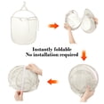 thumbnail image 4 of Polyester Panier de Rangement en Pliable Beige en Maille Panier à Lessive avec 3 Compartiments Bac de Rangement Mural Respirant pour l'Organisation de la Maison (1 Pcs) Rkxzt, 4 of 8