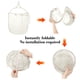 thumbnail image 5 of Cesta plegable de la ropa sucia con malla Cesta de ropa sucia | Tela de poliéster transpirable, almacenamiento colgante montado en la pared, 52,5x40x30cm | Opciones rosas, blancas, beige, 5 of 6