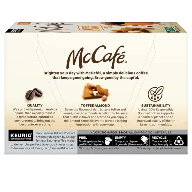 McCafe Toffee Almond Coffee Pods (10 ct) - Walmart.com